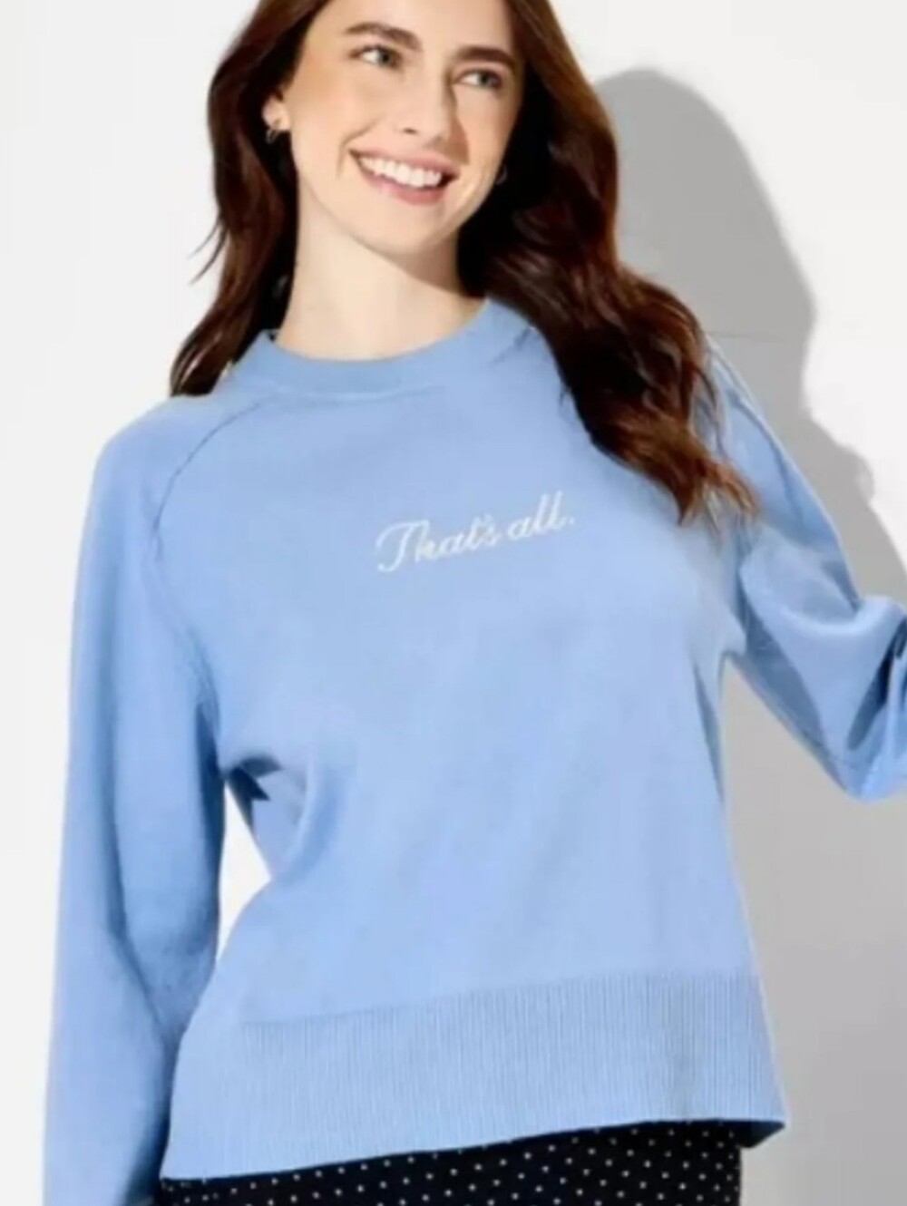 The Devil Wears Prada Crewneck Sweater in Light Blue Size Large NWOT